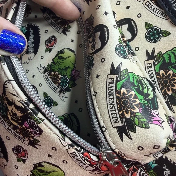 Loungefly Universal Monsters Tattoo Art Mini Backpack - Picture 13 of 13